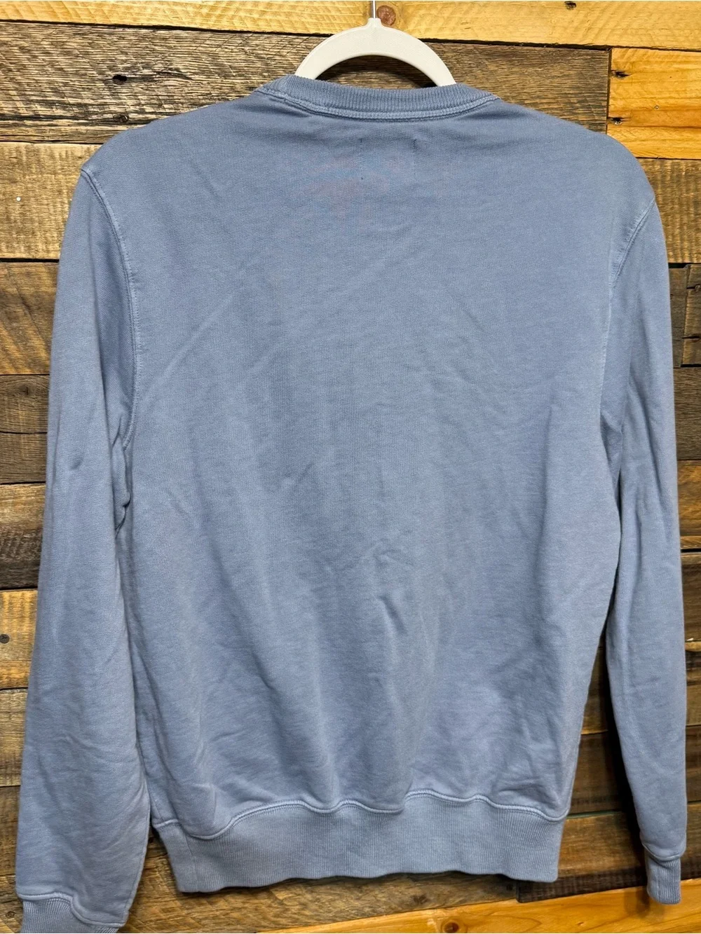 J Crew Blue Cotton Authentic Fleece Lightweight Crewneck Sweatshirt